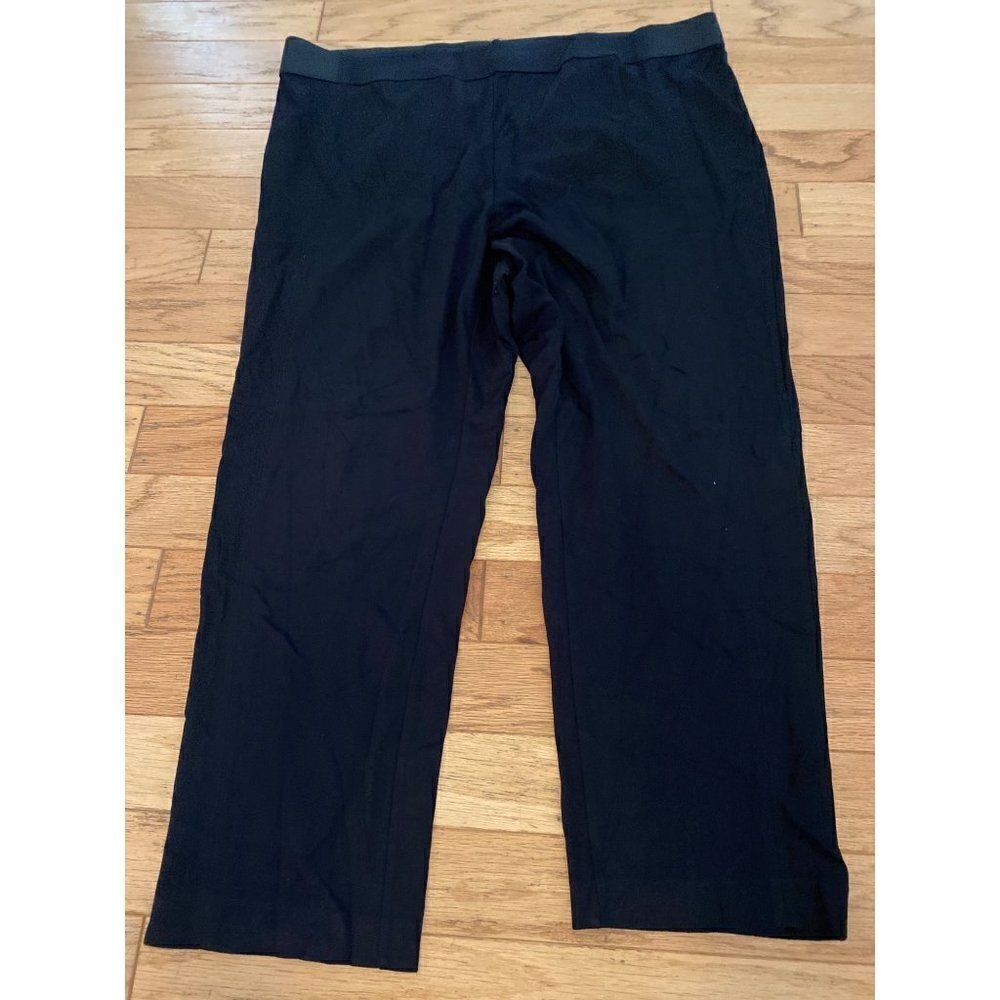 Charter Club, women's plus, black elastic waist, cropped pants size 22W